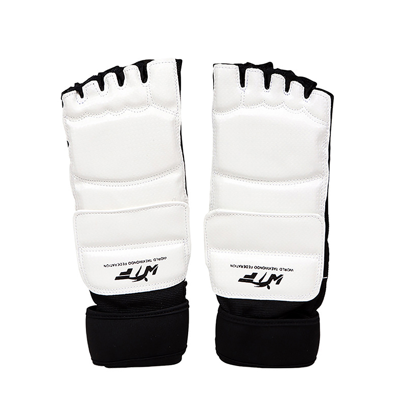 Taekwondo Leder Fußhandschuhe Sparring Karate Knöchelschutz Schutz Ausrügestochen Boxen Kampfsport Fußschutz Socke Erwachsenes Art: Beige