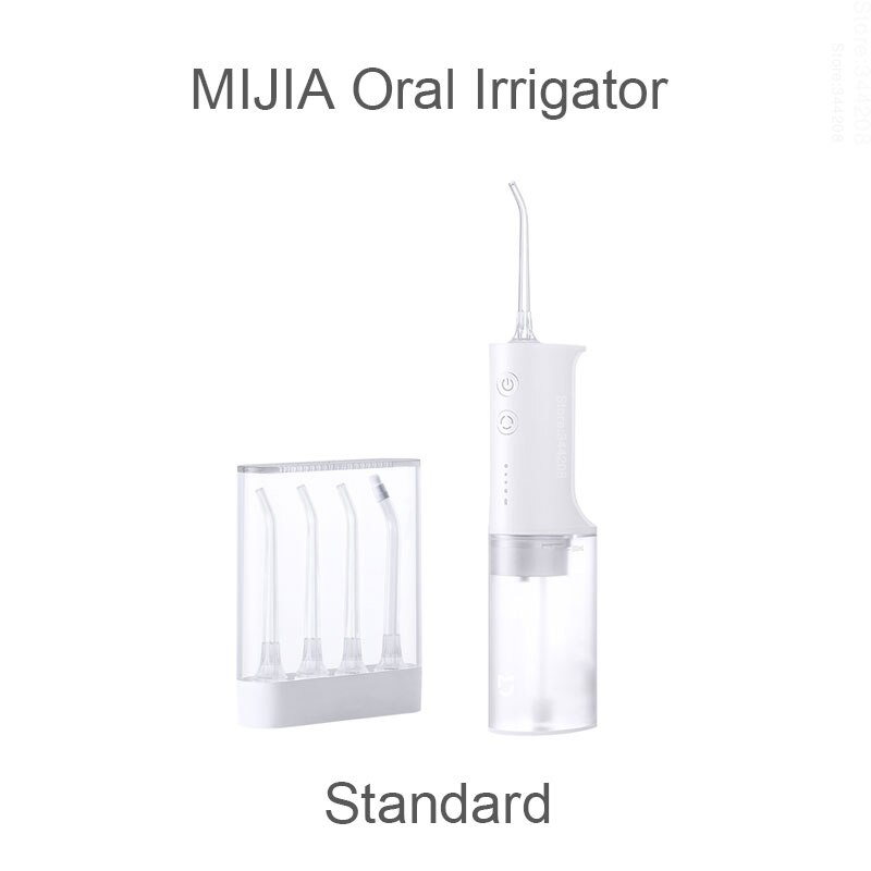 XIAOMI MIJIA Irrigateur Oral pour Dents Flosser Irrigateur Dentaire Portable bucal Nettoyeur De Dent À Ultrasons waterpulse dent: White