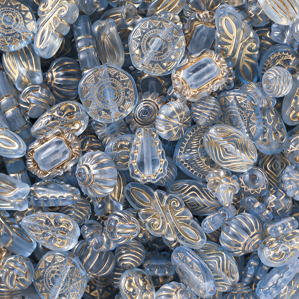 Mélange de perles classiques en acrylique, 20 g/Lot, perles d'espacement amples pour Bracelet à bricoler soi-même, matériel perlé, accessoires de fabrication de bijoux, fournitures: Bleu marine