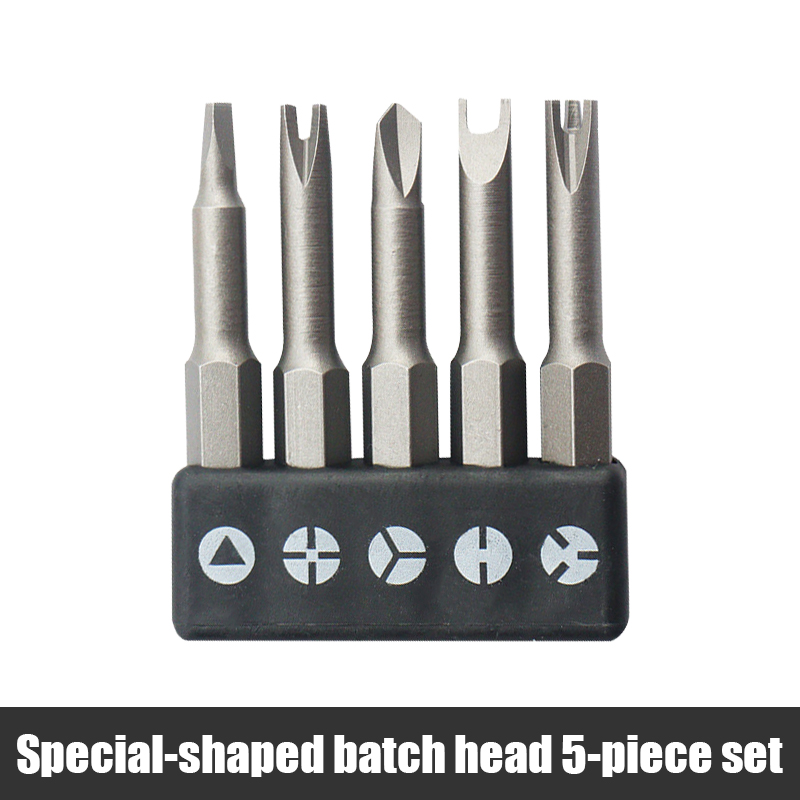 4/7/13 Stuks Speciale Vormige Schroevendraaier Set 50 Mm U-vormige Y-Type Driehoek Innerlijke kruis Drie Punten Schroevendraaier Bit Boor Onderdelen Tool: YELLOW