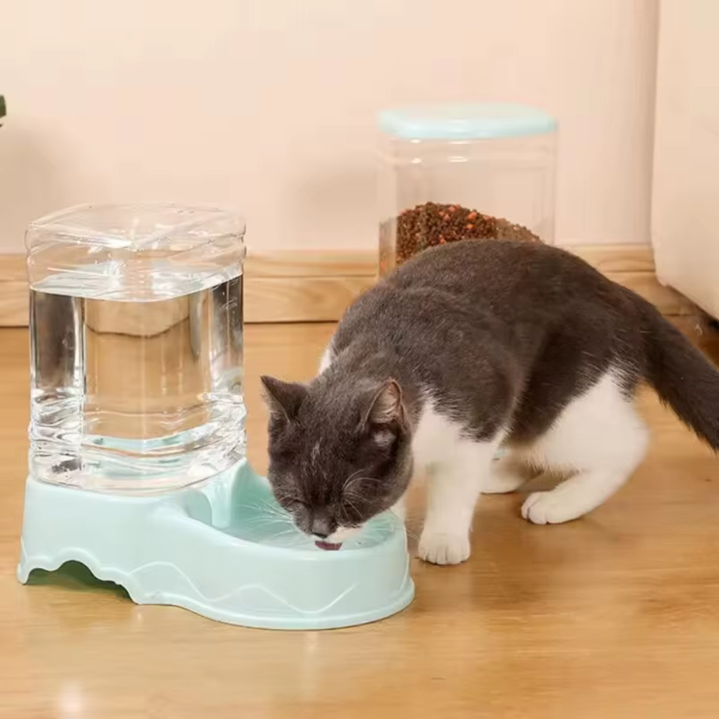 Fontaine d'eau en PP de 3,8 l, bol de boisson, mangeoire automatique pour animaux de compagnie, grand distributeur de nourriture pour chien et chat