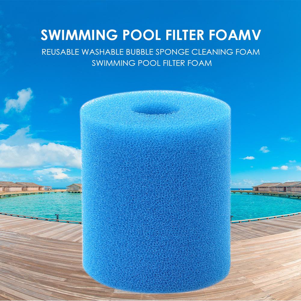 Reusable Sponge Cylindrical Cleaning Cotton Foam Washable Swimming Pool Filter Reusable Simply Clean and Put Back Handy