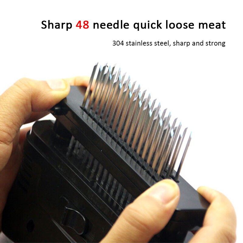 Kitchen Meat Tenderizer Hammer 48 Blades Needle Meat Tenderizer Stainless Steel Knife Meat Beaf Steak Mallet Cooking Tools