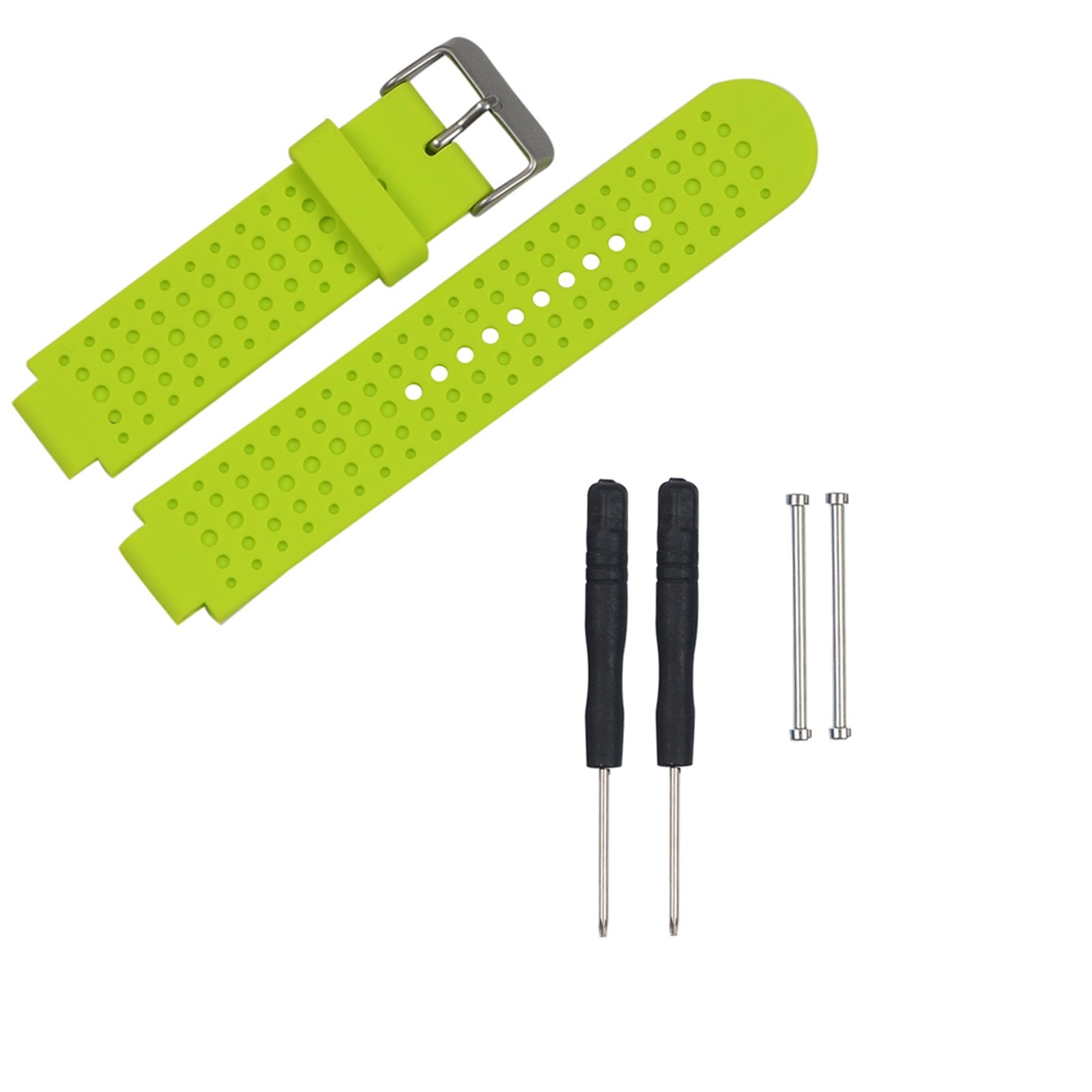 Correa de silicona para reloj Garmin Forerunner, 220, 230, 235, 630, 620, 735: Green / Garmin 735
