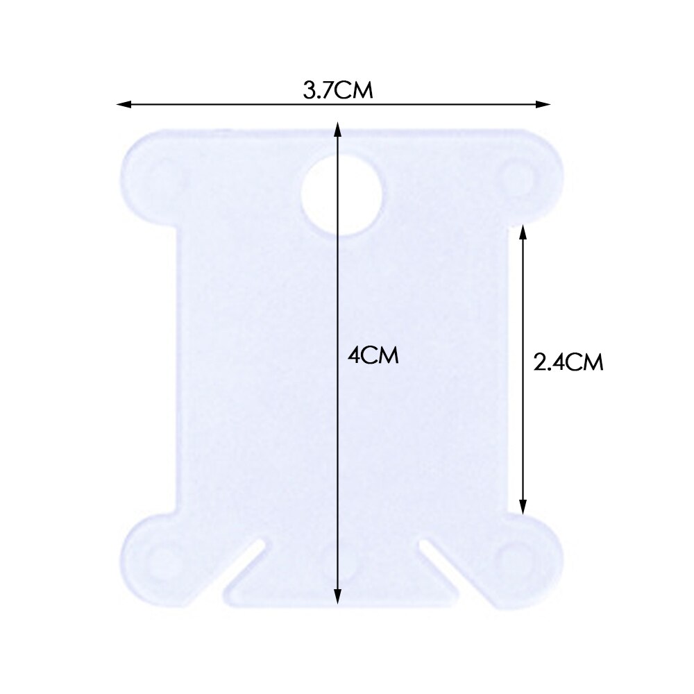 100pcs Embroidery Floss Craft Thread Bobbin Cross Stitch Storage Holder Plastic Sewing Thread Board Card Craft Kit 4cm