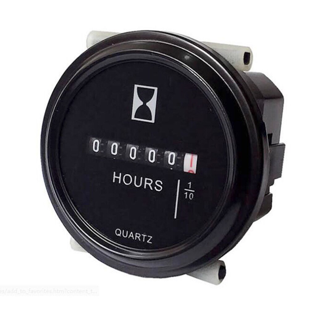 Digital Display Accurate Quartz Round Gauge Steady Hour Meter Car Use Mechanical Durable