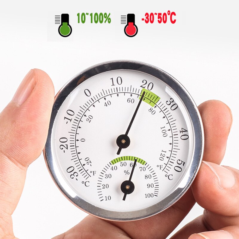 Mini Sauna Thermometer Metal Case Steam Sauna Room Thermometer Hygrometer Bath And Sauna Indoor Outdoor Used Hygrothermograph