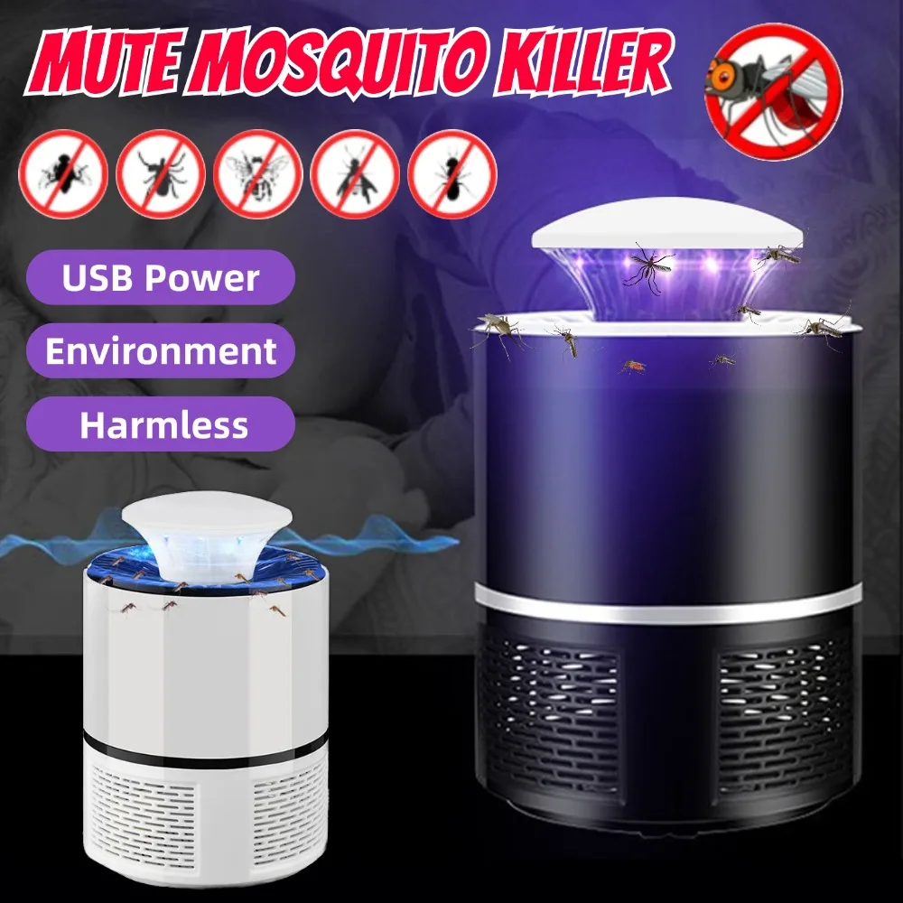 Muggenmoordenaar Lamp Mute Insectenwerend Stralingsloze Elektrische Insectenval Usb Opladen Muggenmoordenaar Buiten Vliegenval