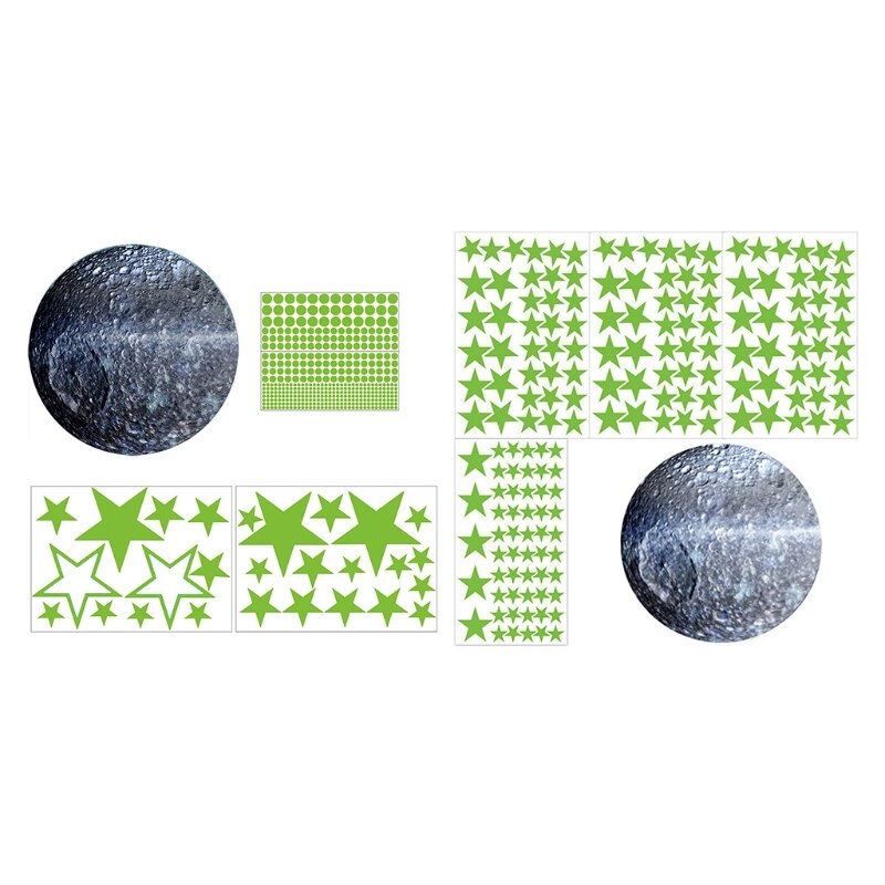 Gloeiende Stickers In Het Donker, Sterren En Maan Muurstickers XX9E