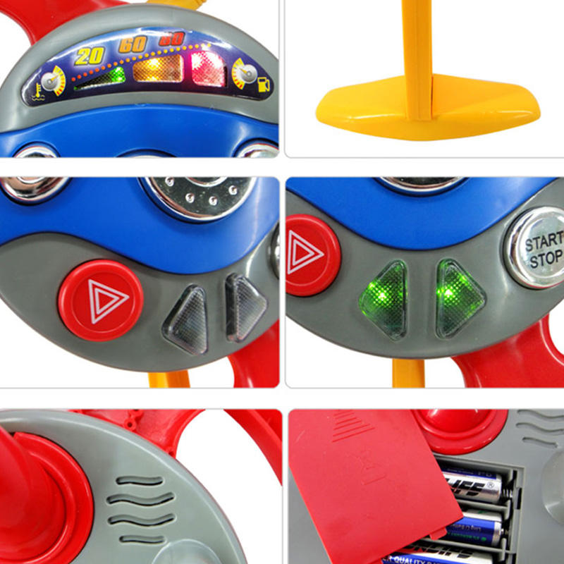 Baby Electronic Backseat Driver Car Seat Steering Wheel Kids Toy Musical Suction Cup Driving Steering Wheel Educational Toy