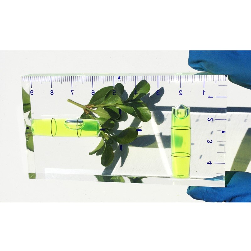 QASE High Precision Transparent Two Directions Level Bubble Mini Spirit Level Length 95mm