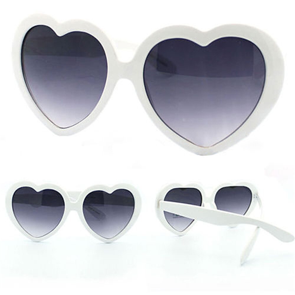 Gafas de sol con forma de corazón para mujer, anteojos de sol femeninos de metal, de de , a la , sin montura, transparentes, con protección UV400