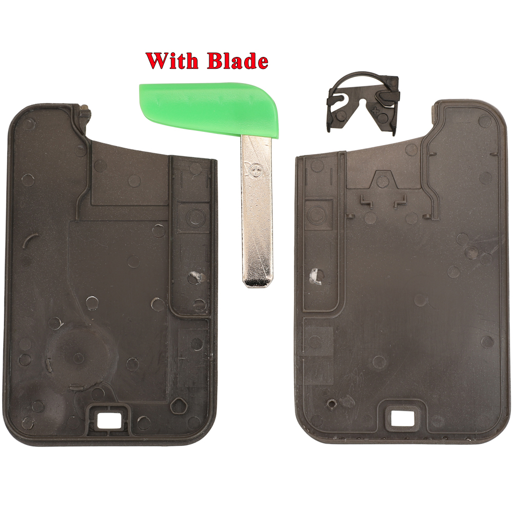 Jingyuqin 2 boutons voiture clé à distance coque de carte à puce étui sans clé pour Renault Laguna Espace remplacement: WHITE / 4 boutons