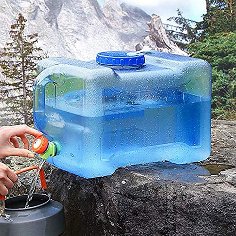 Water Canister with Tap,Camping Portable Bucket Car Water Container with Lid Water Tank Reservoir for Outdoor Travel