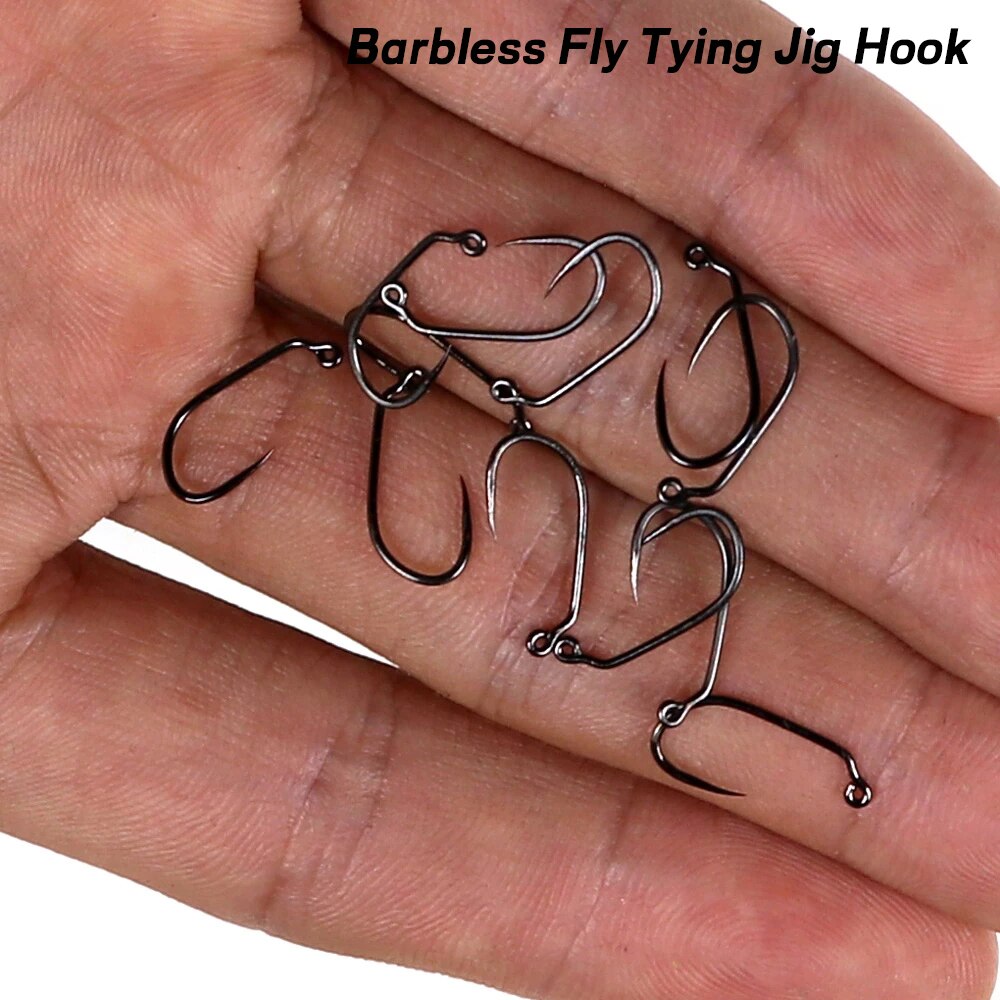 WIFREO – hameçons de pêche à la mouche, crochet de gabarit, nickel noir, humide, nymphe, Caddis, Pupa, 50 pièces, #10-18
