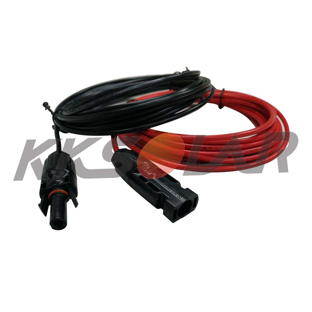 4mm2 12AWG black &amp; red Solar PV Copper Cables Wires with Connector solar Panel Extension Cable for solar panel kit Accessories