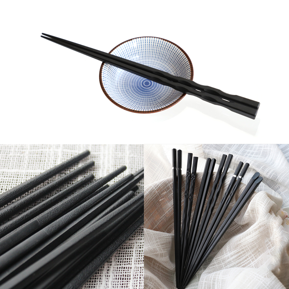 Chinese Chopstick Learner Japanese Chopsticks Reusable 1 Pair Sushi Chop Sticks Set Non-Slip Alloy
