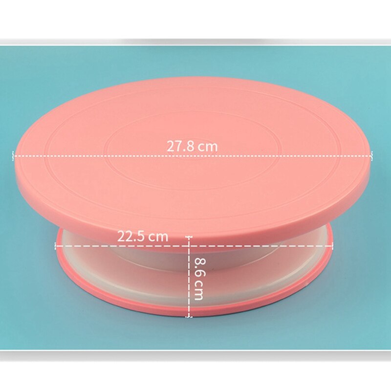 Plastic Rotating Plate Cake Built-in Bearing Revolving Spinning Round Cake Stand Cupcake Rotary Table Turntable Tools