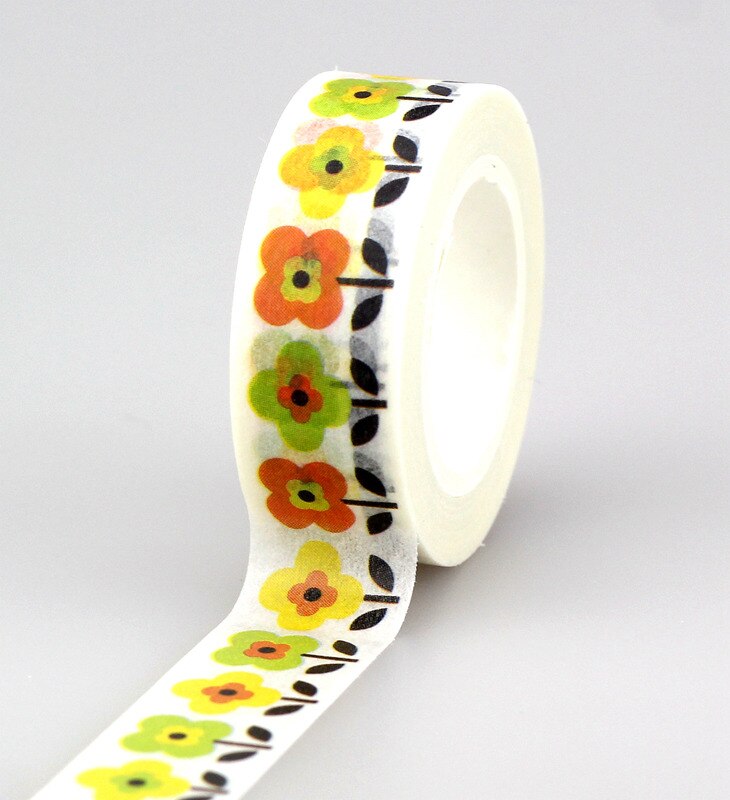 1Pc Flowers set 10m scrapbooking Japanese washi tape adhesive tape,Masking Tape decoration,DIY Sticky Paper Tape Photo Album: 11