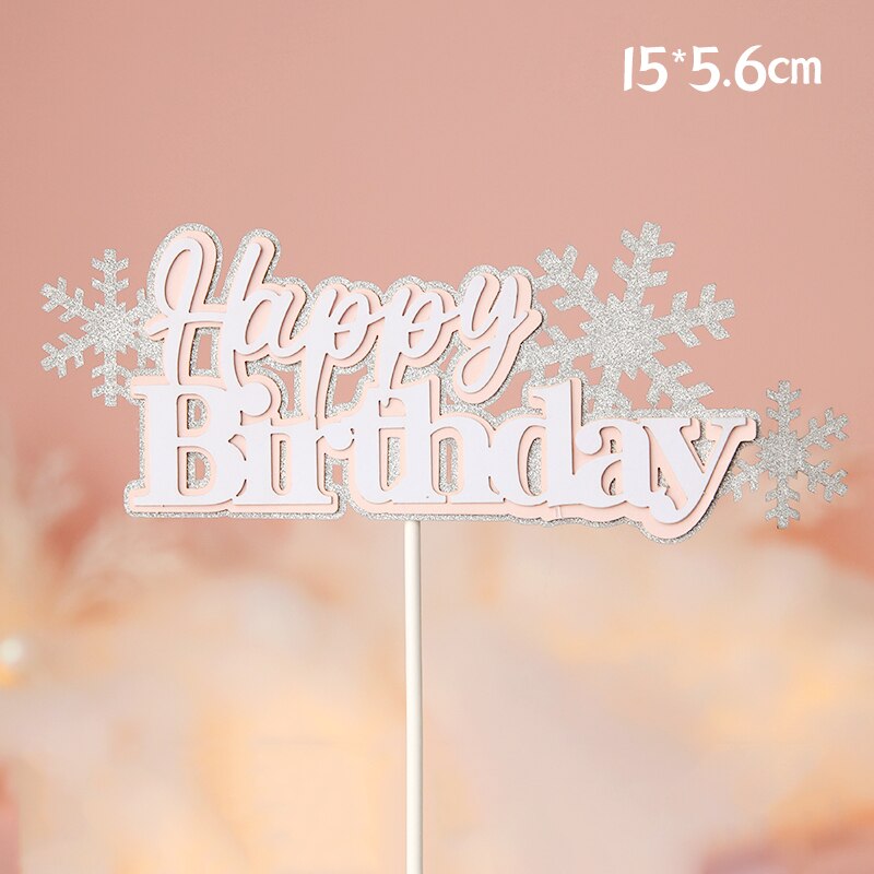 Pink Christmas Tree Bear Santa Claus Xmas Cake Topper for Birthday Party DecorationLove Baby Shower Baking Supplies: Brown