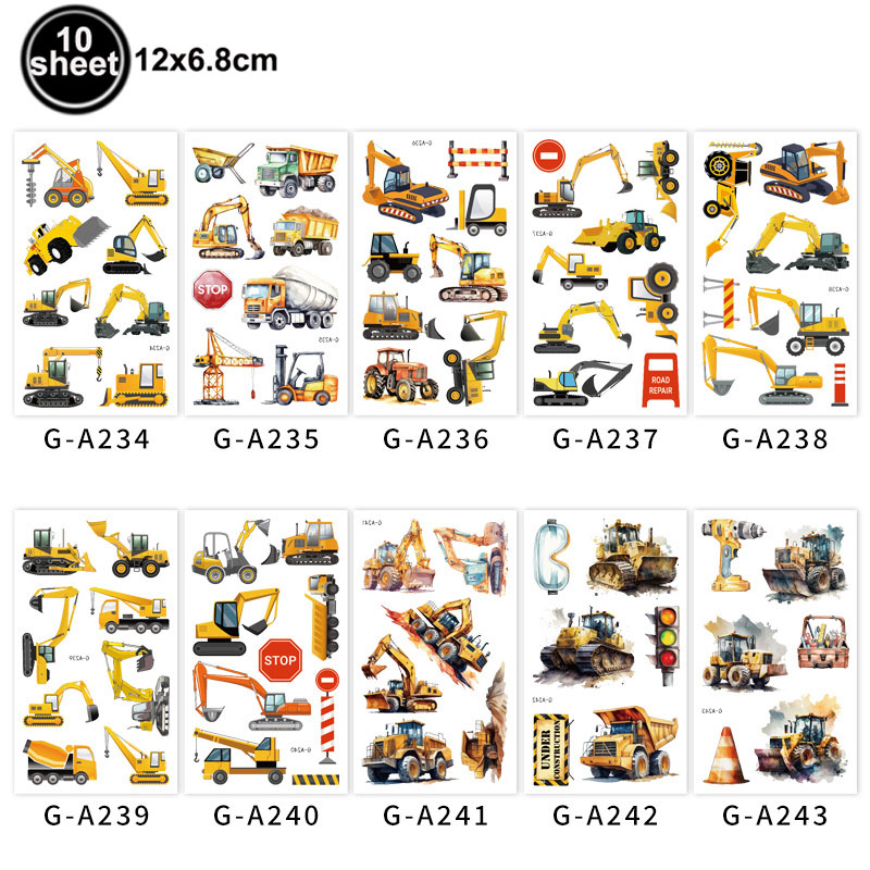 Decoraciones para cupcakes de construcción, camión volquete, excavadora, Tractor, adornos para pasteles para niños, suministros para de cumpleaños: Plata