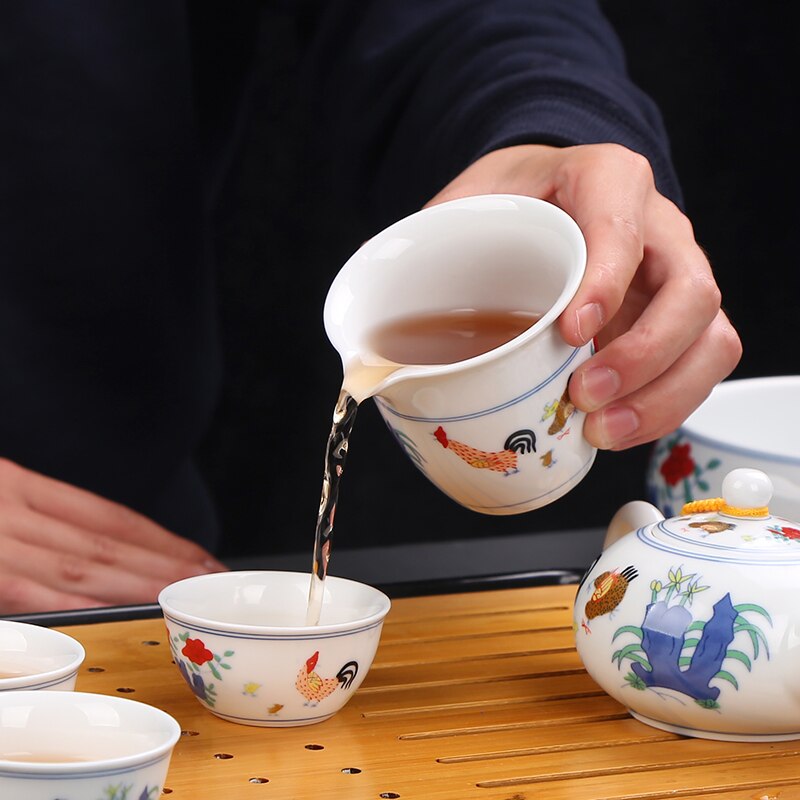 Chinesischen Ming Dynastie Huhn Tasse Porzellan Gaiwan China Tee tassen Porzellan Schüssel China Teekanne Celadon Teetasse
