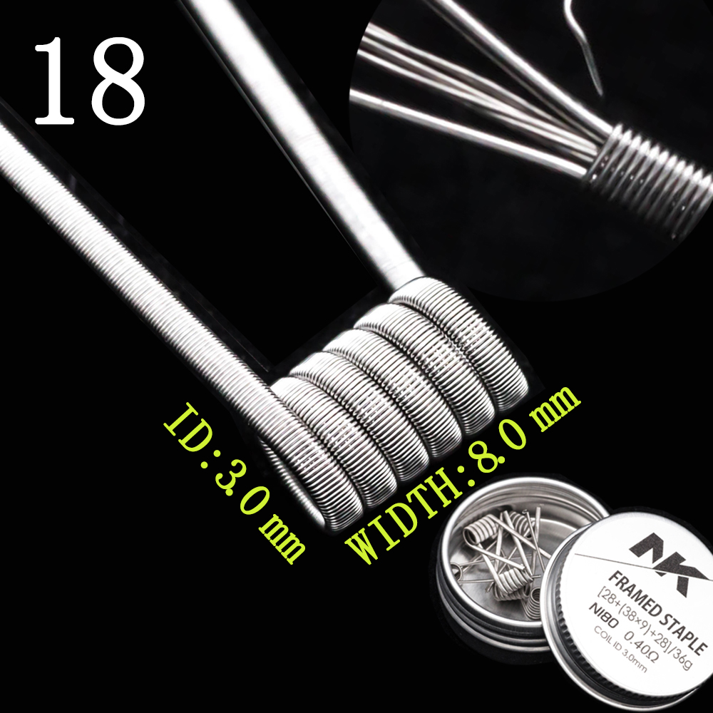 NK Ni80 DIY Coils Clean Prebuilt Triple Fused Clapton Vape Wire Flat Ribbon Heating E-cig RTA RDTA RDA RBA MTL Pre-made Coils