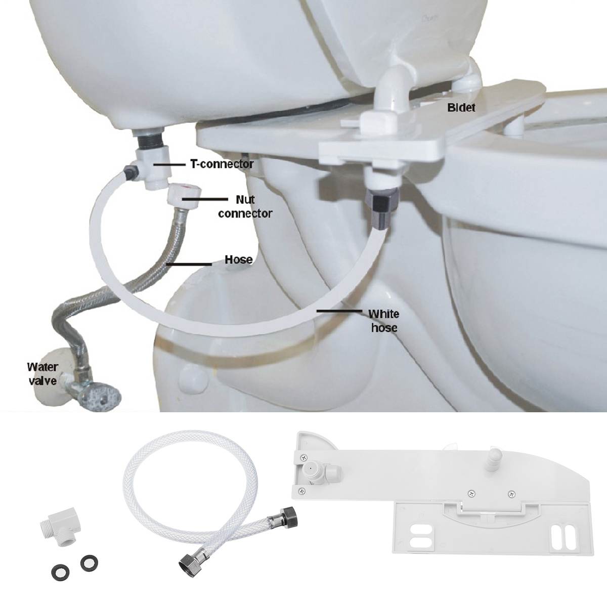 Non-electric Toilet Bidet Seat Water Self-Cleaning Nozzle-Fresh Water Bidet Sprayer Mechanical Bidet Accessories