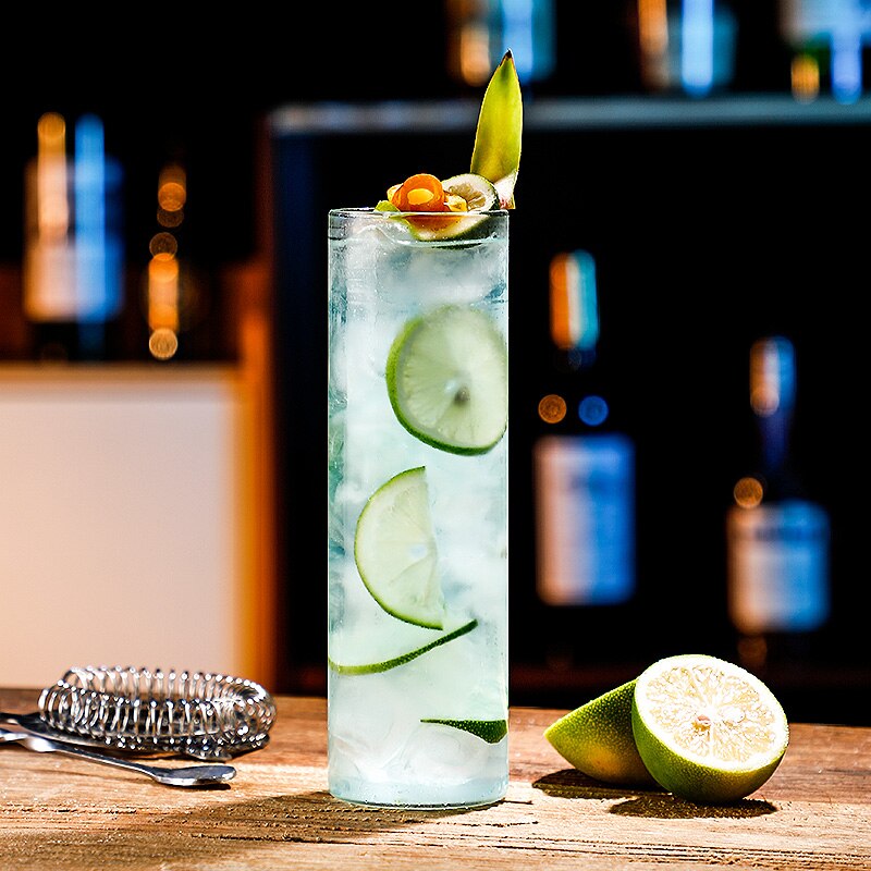 Long Straight Colin Cocktail Glass Highball Long Island Iced Tea Drink Cold Drink Juice Glasses Home Office Water Cup