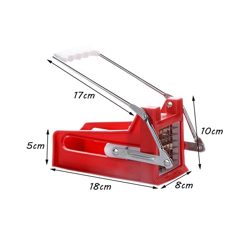 Stainless Steel Hand Push Type Potato Chipper Chip Cutting French Frie Slicer Maker Device Blade Chopper Kitchen Accessories