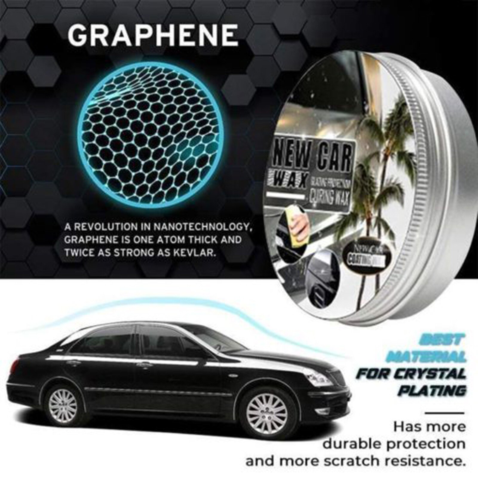 Pasta de cera para pulir coche, cera para pintura dura de cristal para coche, resistente al agua, agente de reparación de scra-tch, accesorios para coche #43