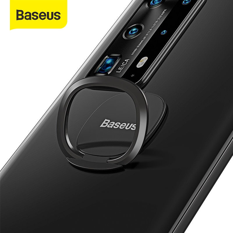 Baseus ultra fino 2.1mm telefone anel de dedo titular suporte desktop universal para iphone samsang para magnético carro telefone titular