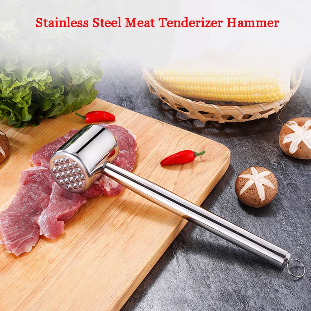 Keuken Vlees Mals Vlees Hamer Ponders Roestvrij Staal Steak Varkensvlees Vleesvermalsers Hamer Karbonades Losse Klop dubbelzijdige Steak Varkensvlees