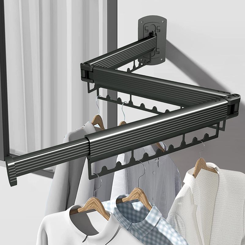 Tendedero de ropa de montaje en pared, armario retráctil plegable de alta resistencia, colgador de ropa, tendedero extensible plegable giratorio