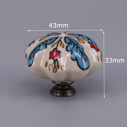 1x barnerom skuff knott håndtak fargerik gresskar stil kommode trekk keramisk kjøkken skap håndtak knott møbler maskinvare