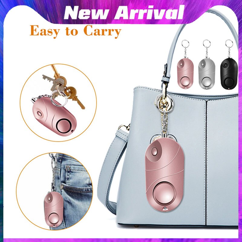 130db Personal Defense Siren Loud Panic Alarm Anti-Attack Security For Children