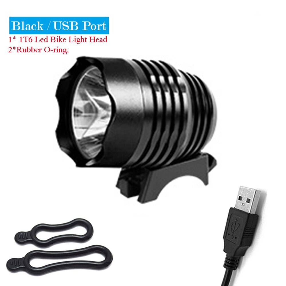 T6 LED Bike Light Front Handlebar Bicycle Spotlight MTB Lamp Riding Headlight DC USB Port for Cycling Mountain Bike Accessory ﻿: Yellow