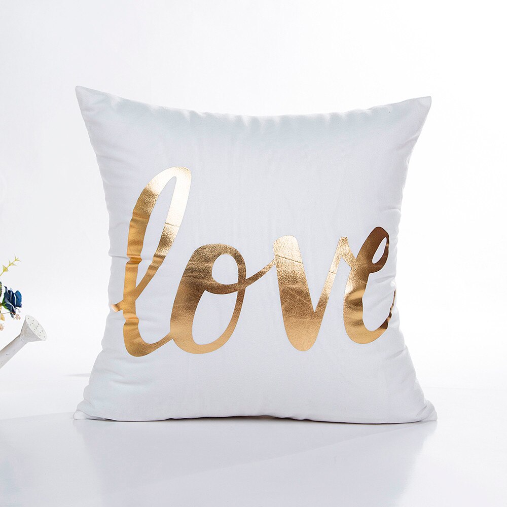 1Pc Wit En Goud Foliedruk Kussensloop Meerdere Stijlen Sofa Taille Gooi Kussenhoes Thuis Slaapkamer Decoratie Moderne #5: G