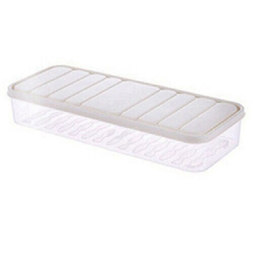 Küche transparent Lagerung Kasten Körner Bohnen Lagerung Enthalten Versiegelt Startseite Organizer Lebensmittel Container Kühlschrank Lagerung Boxen: Weiß / L