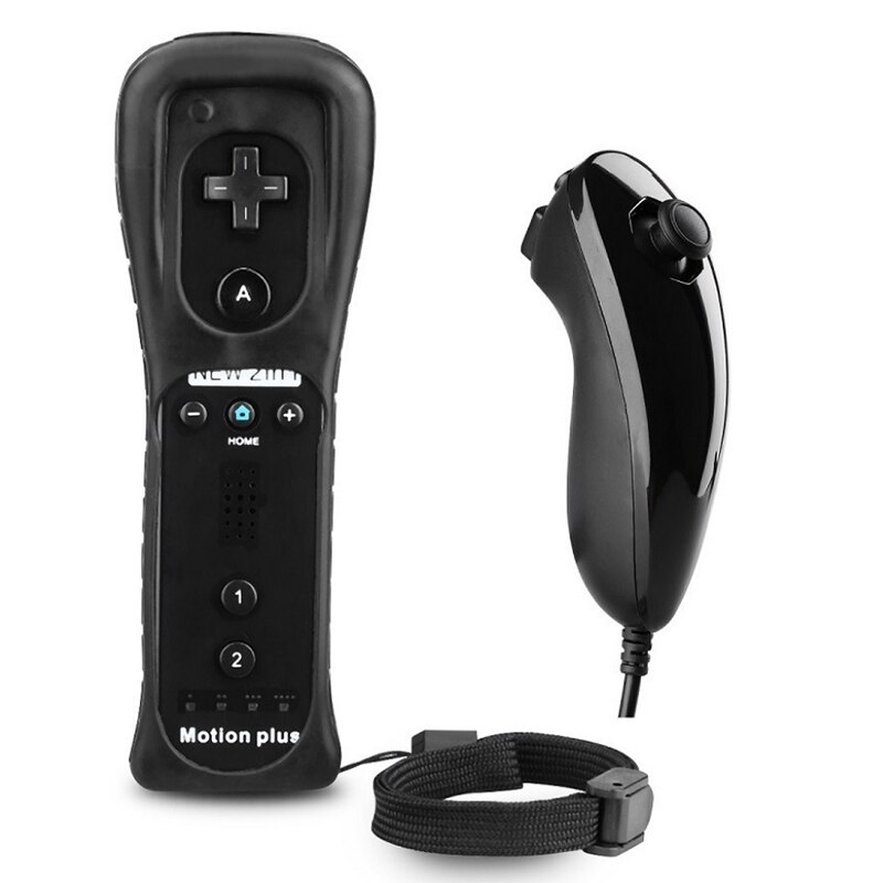 ACEPRIL-mando inalámbrico 2 en 1 para Nintendo Wii, mando a distancia con Bluetooth, sincronización, Nunchuk, Motion Plus incorporado