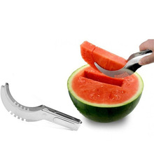 watermeloen cut slicer Meloen cutter mes fruit segmentatie Watermeloen Corer Cantaloupe Snijden Zaaimachine Slicer Scoop