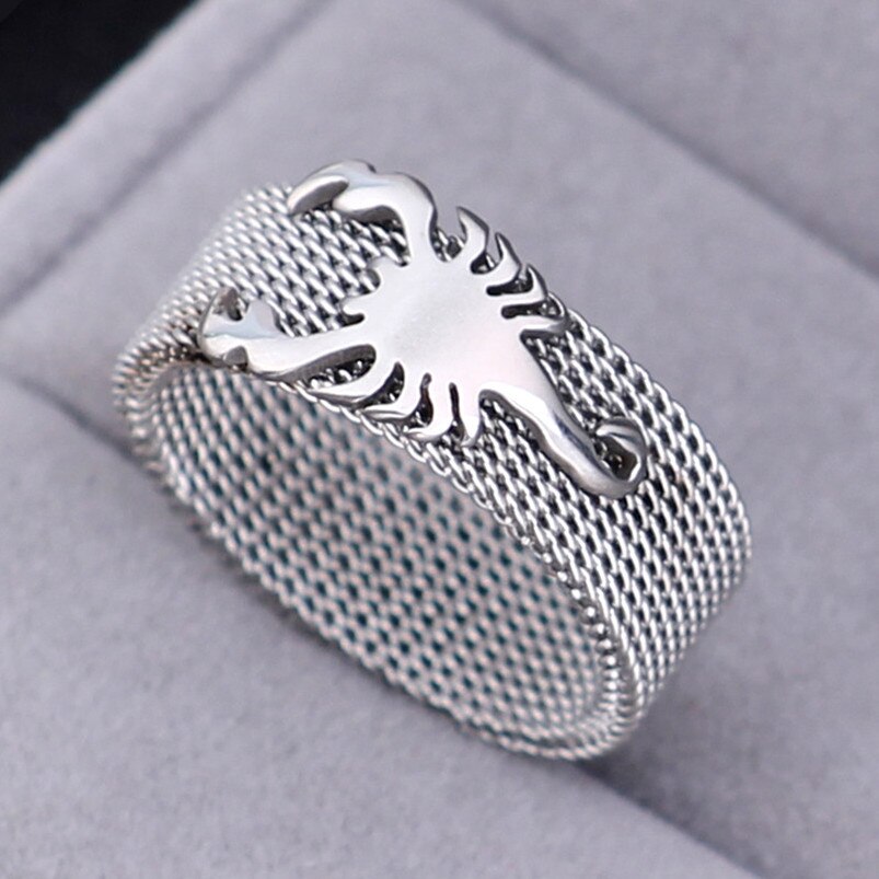 8mm Stainless Steel Scorpion Ring For Men and Women 316L Stainless Steel Charm Ring