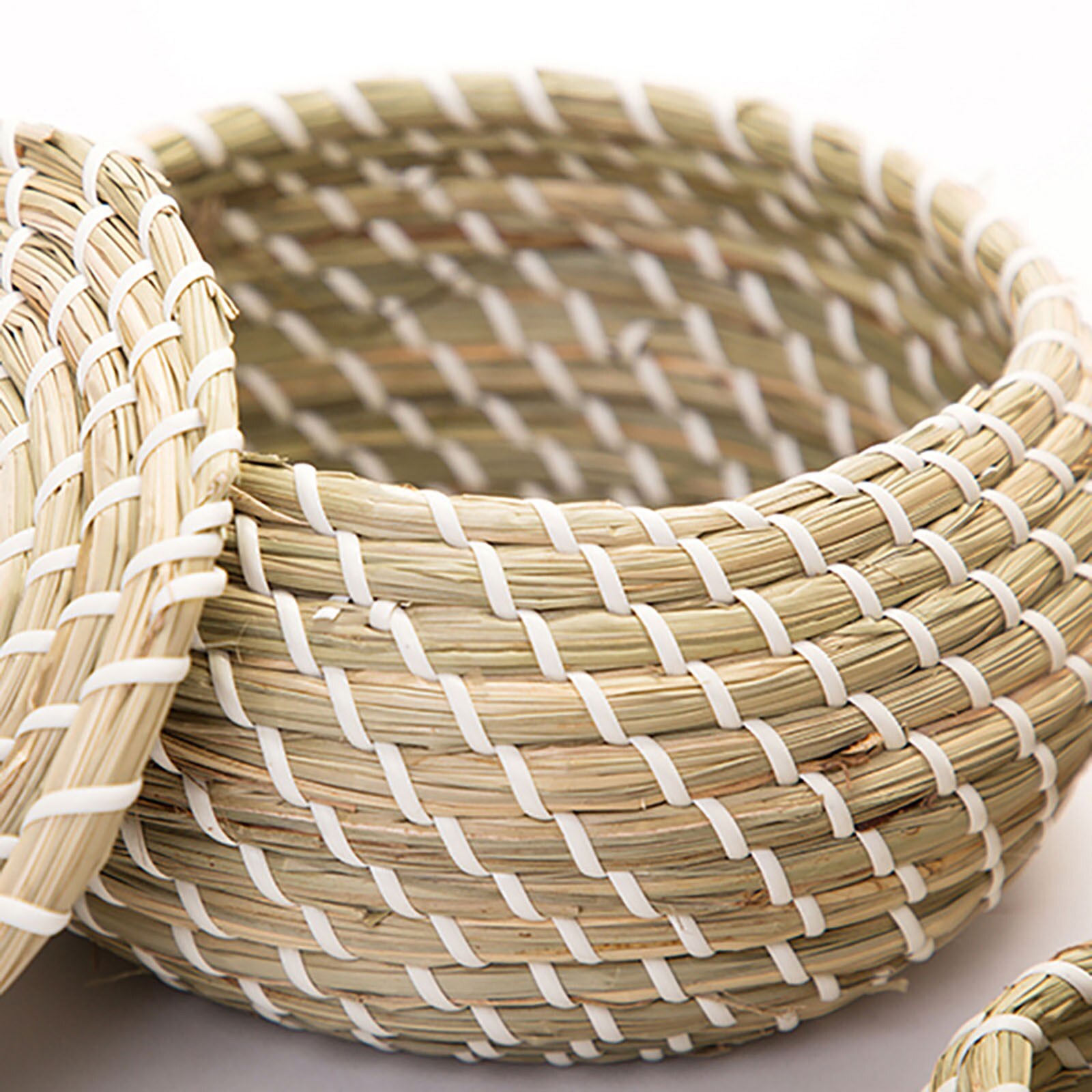 25# Handmade Rattan Storage Baskets Household Items Snacks Fruit Debris Laundry Willow Storage Baskets Sundries Organizer Box