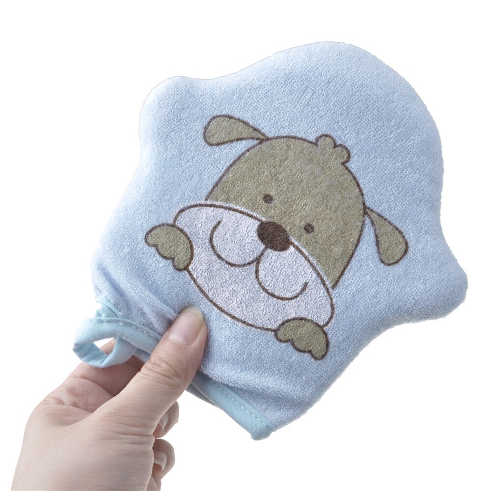 1pc baby badhandske svamp dusch borste för barn barn mjuk skrubb tecknad djur rub handduk