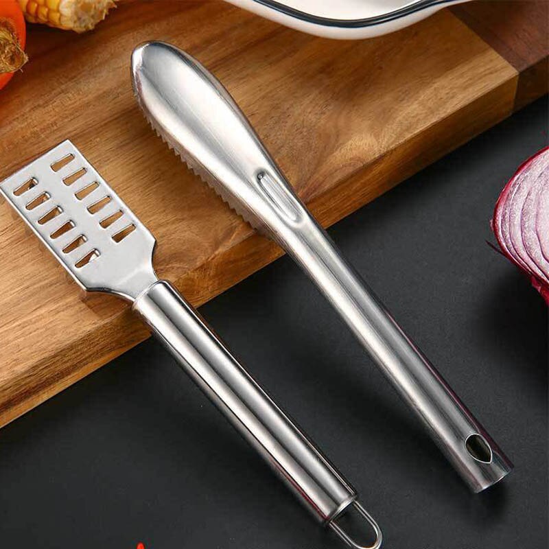 1Stck Küche Edelstahl Manuelle Fisch Waagen Schaben Fisch Meeresfrüchte Werkzeuge Hobel Reiniger Gerät Fisch Reinigung Messer Gerät