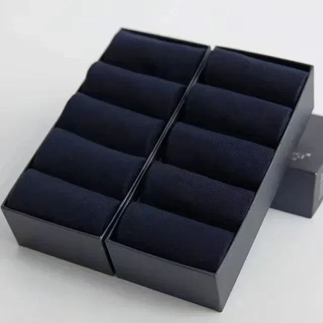 20 sztuk/partia męskie skarpetki z czystej bawełny Plus rozmiar jednokolorowe Casual Office Business długie skarpetki oddychające miękkie męskie skarpetki EU39-48: Jeden rozmiar / Brązowy