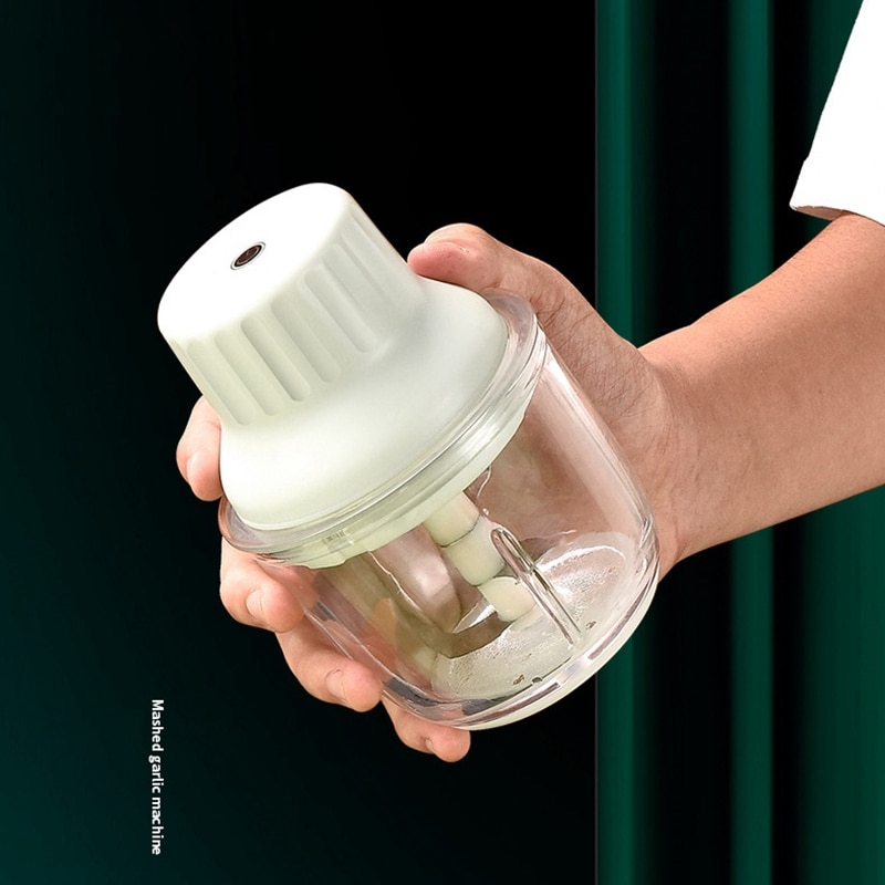 Electric Garlic Chopper Wireless Portable Mini Food Processor Glass Press Mincer Vegetable Chopper for Shredding Slicing