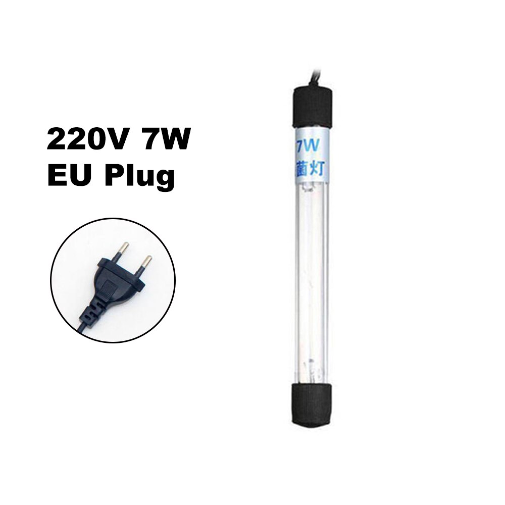 Aquarium Uv Verlichting Aquarium Sterilisator Uv Lamp Desinfectie Waterzuiveraar 5 W/7 W/9 W/ 11 W/13 W Uv Lamp Sterilisator Aquarium Verlichting: 7W EU Plug