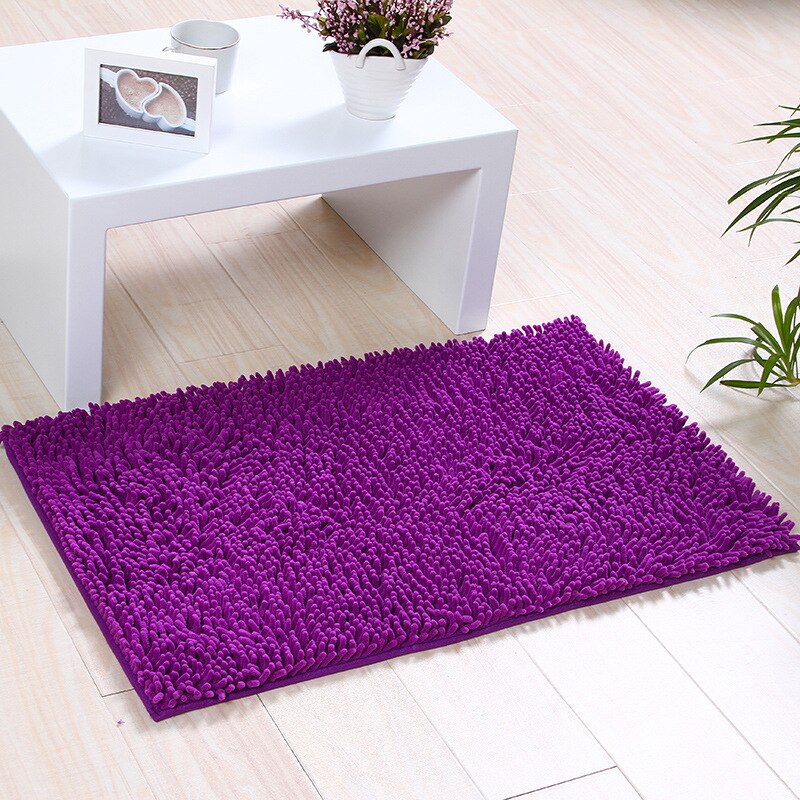 Ensemble 40*60/40*120CM, tapis de bain en microfibre absorbant, tapis de salle de bain doux et moelleux, tapis de salle de douche: 40-120CM / purple