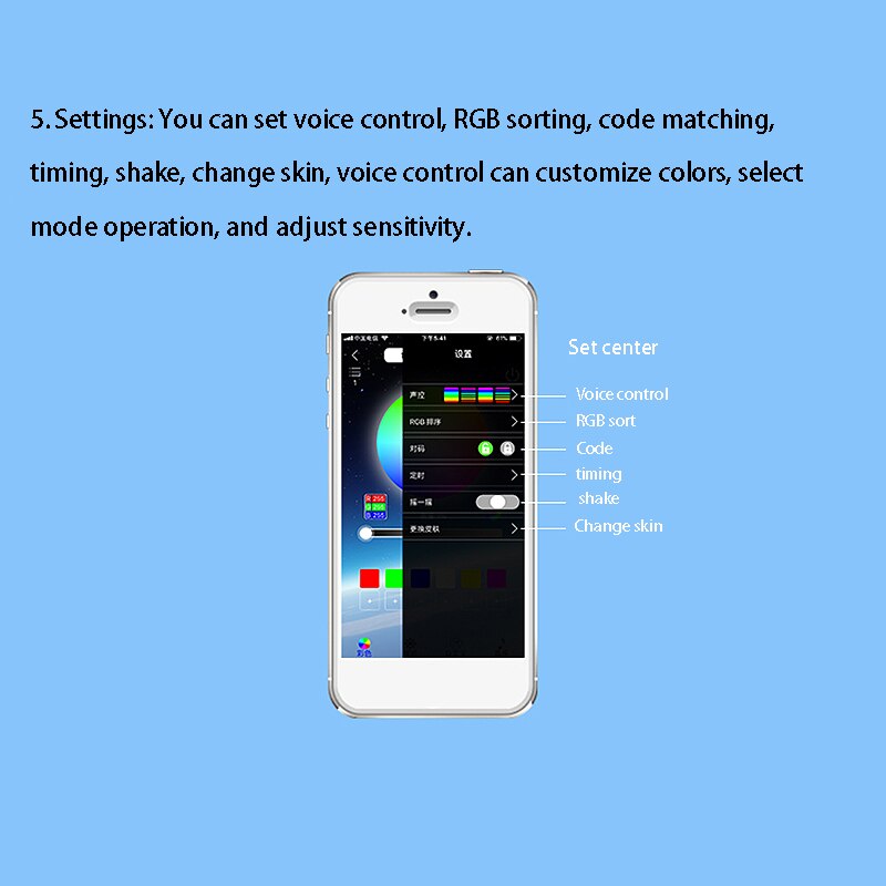 LED Bluetooth Remote Control with Voice Control 8368 RGB Music 4 Buttons Infrared 40 Button Controller